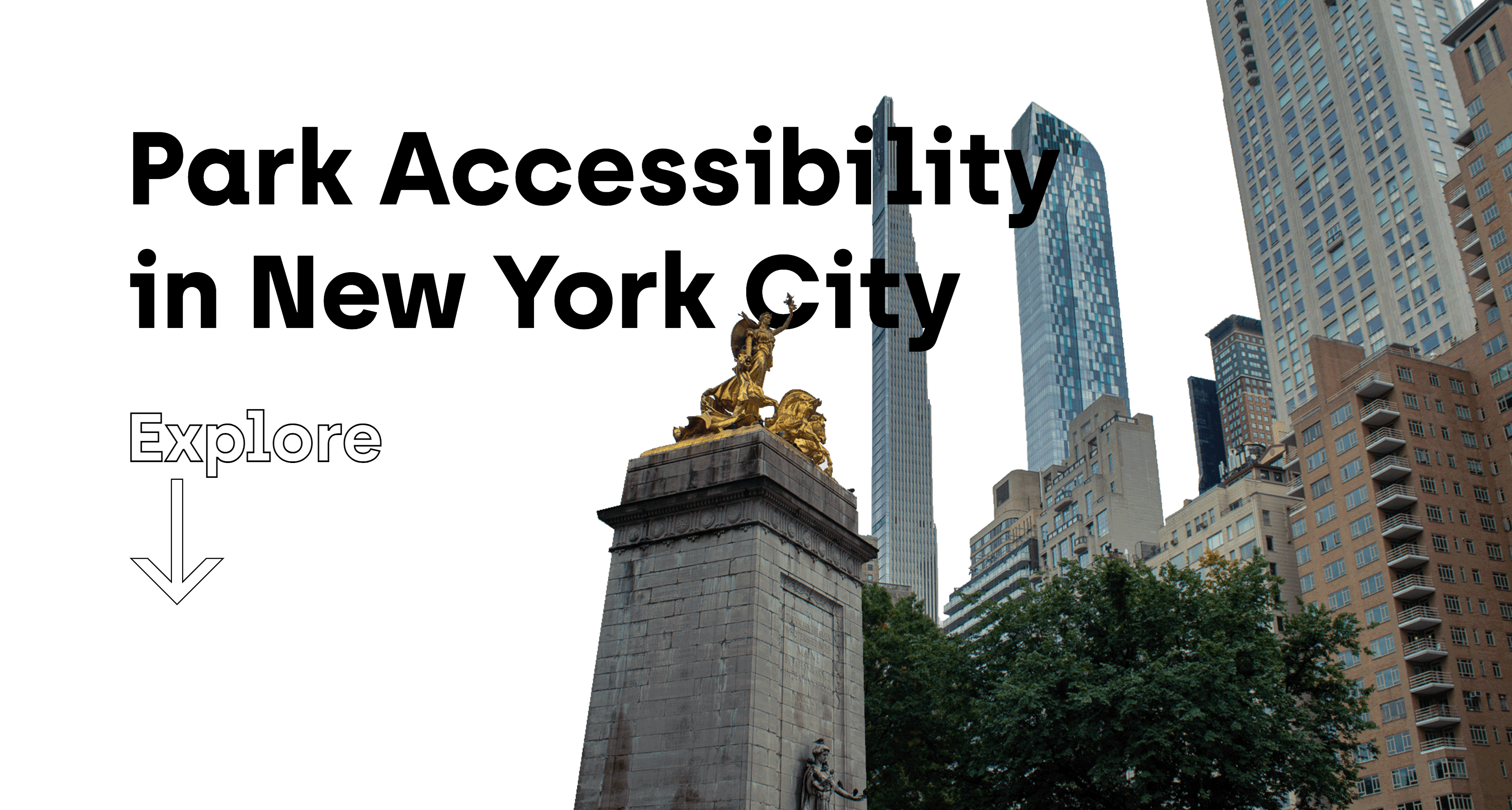 Landing Page of Duy Le's Park Accessiblity Project, Coded using HTML, CSS, and JS. The project aims to make raise funding for Park spaces in NYc's Poorest neighborhood.