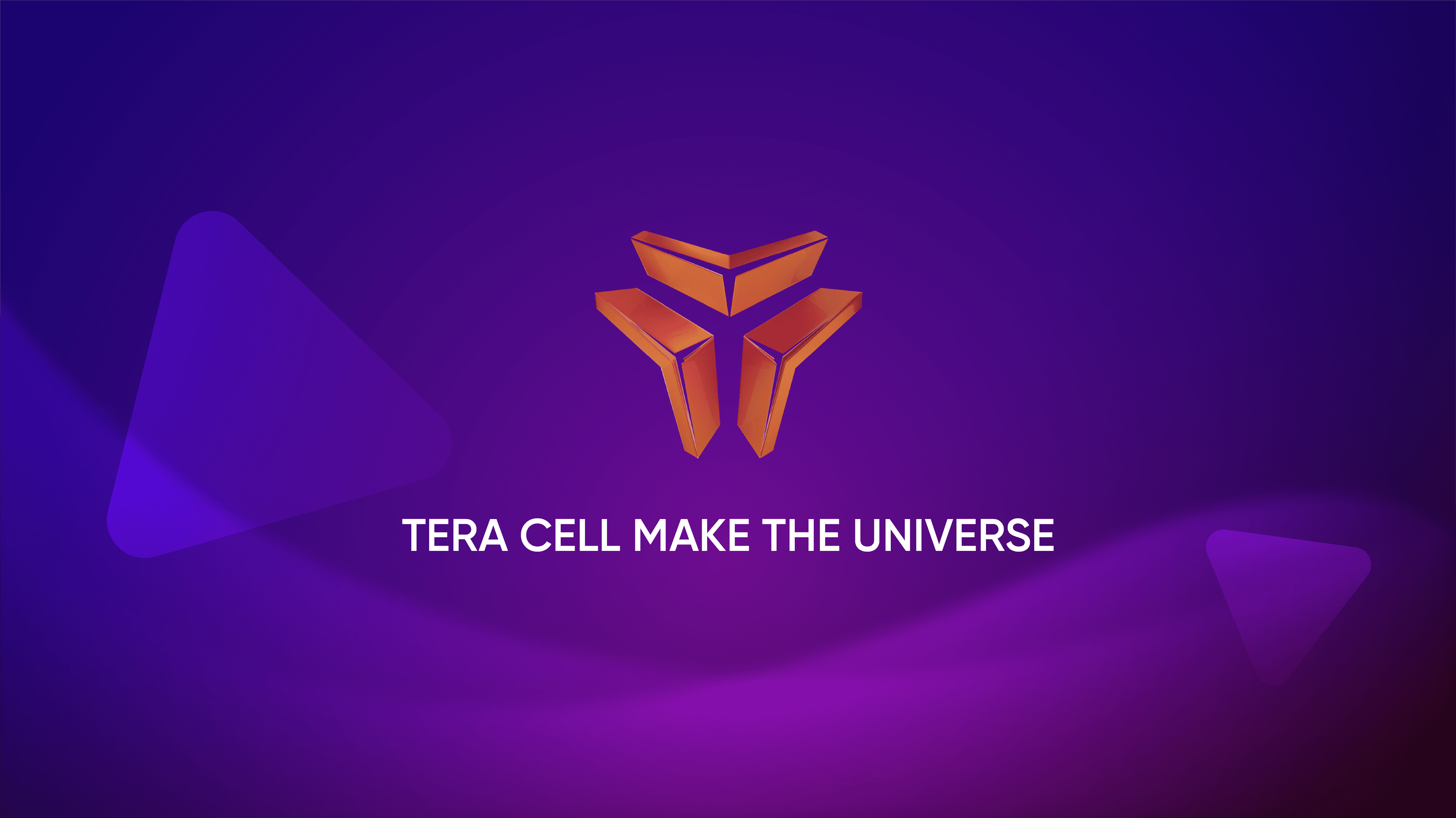 Tera Group Co. Ltd. Technology Company with 3-d made logo, Slogan says Tera Cells Make The Universe. Made by Duy Le and Dong Luong